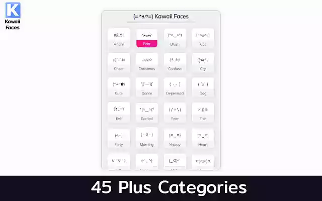 Kawaii Faces  from Chrome web store to be run with OffiDocs Chromium online