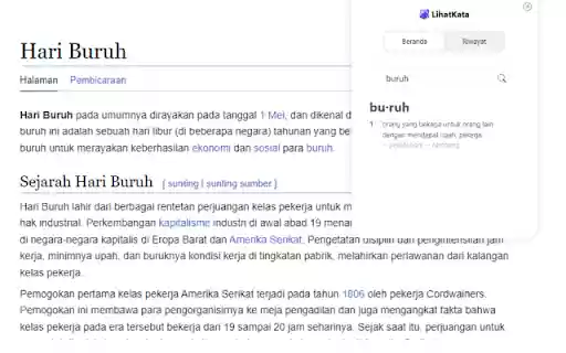 KBBI Extensions  from Chrome web store to be run with OffiDocs Chromium online