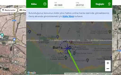 Kıble Yönü  from Chrome web store to be run with OffiDocs Chromium online