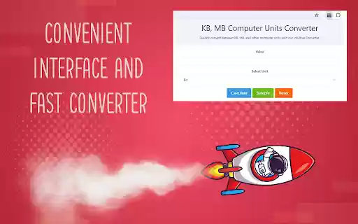 KB, MB Computer Units Converter  from Chrome web store to be run with OffiDocs Chromium online