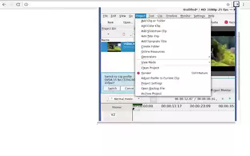 Kdenlive video editor from Chrome web store to be run with OffiDocs Chromium online Kdenlive video editor from Chrome web store to be run with OffiDocs Chromium online