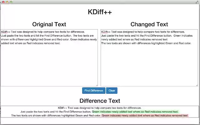 KDiff++  from Chrome web store to be run with OffiDocs Chromium online