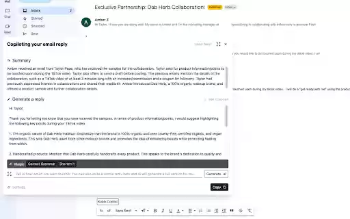 Keble | Email Assistant  from Chrome web store to be run with OffiDocs Chromium online