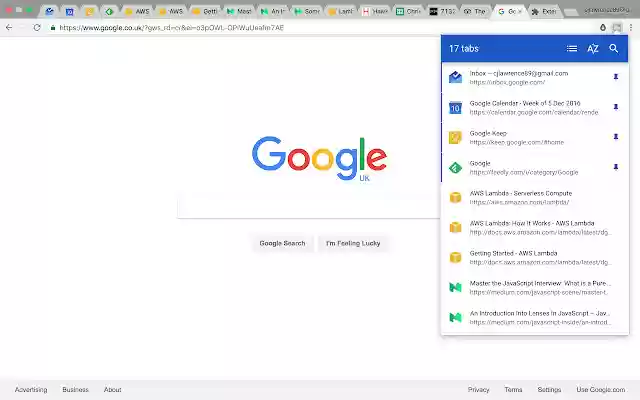 Keepin Tabs – tabs manager  from Chrome web store to be run with OffiDocs Chromium online