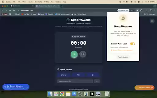 Keep It Awake  from Chrome web store to be run with OffiDocs Chromium online