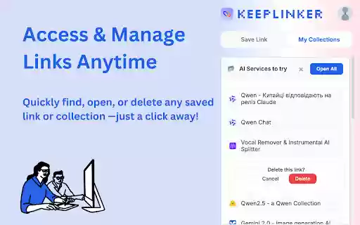 Keeplinker: Save  Organize Links  from Chrome web store to be run with OffiDocs Chromium online