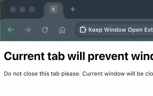 Keep Window Open Extension  from Chrome web store to be run with OffiDocs Chromium online