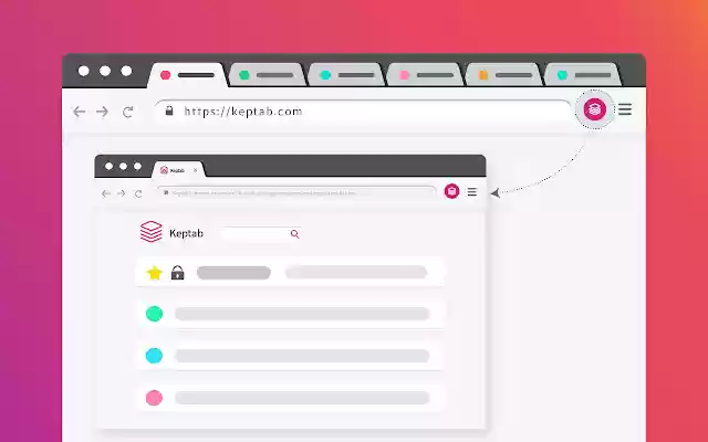 Keptab  from Chrome web store to be run with OffiDocs Chromium online