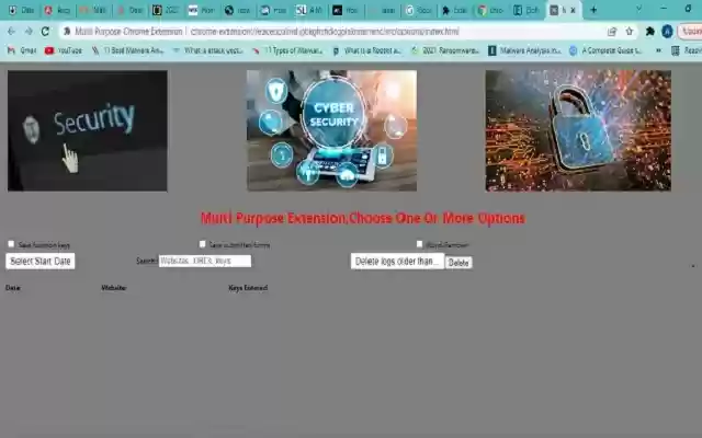 Keylogging and Send Data  from Chrome web store to be run with OffiDocs Chromium online