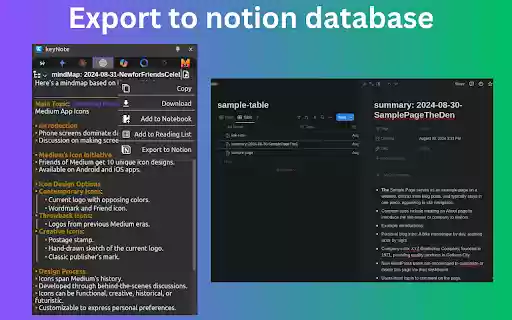 keyNote web, PDF  youtube AI summary  from Chrome web store to be run with OffiDocs Chromium online
