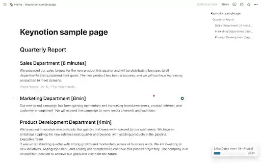 Keynotion  from Chrome web store to be run with OffiDocs Chromium online