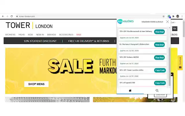 KeyVouchers  from Chrome web store to be run with OffiDocs Chromium online
