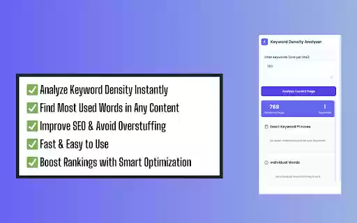 Keyword Density  Word Frequency Analyzer  from Chrome web store to be run with OffiDocs Chromium online