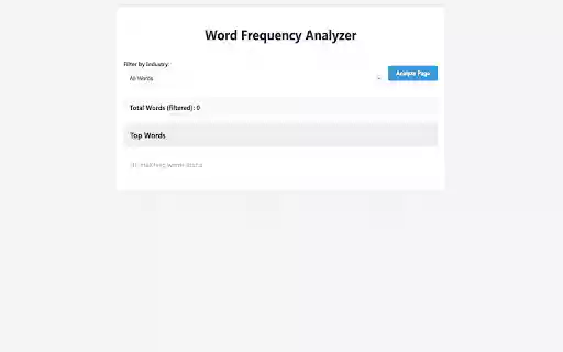 Keyword Frequency Analyser  from Chrome web store to be run with OffiDocs Chromium online