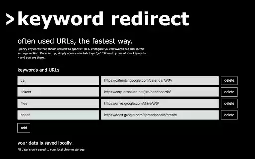 keyword redirect  from Chrome web store to be run with OffiDocs Chromium online