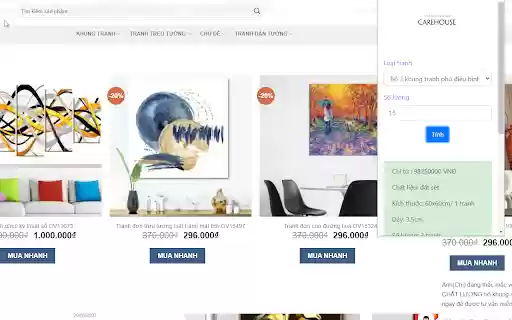 Khung Tranh Treo Tường Carehouse  from Chrome web store to be run with OffiDocs Chromium online
