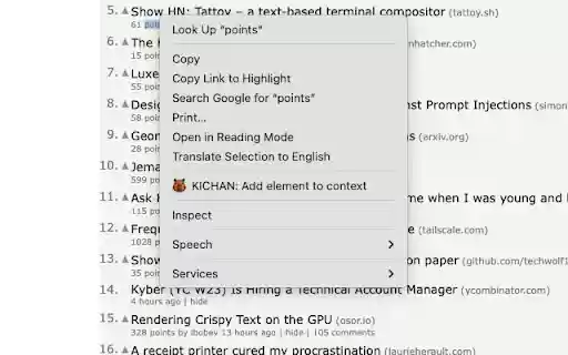 KICHAN: AI Web Augmentation  from Chrome web store to be run with OffiDocs Chromium online