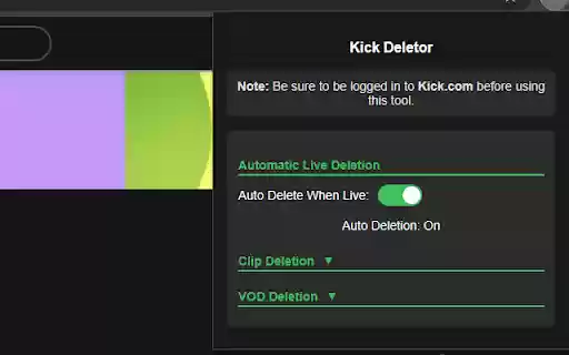 Kick Deletor  from Chrome web store to be run with OffiDocs Chromium online