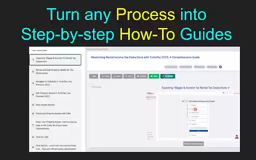 Kimavi: Generate Step by Step How To Guides, Videos, and GIFs  from Chrome web store to be run with OffiDocs Chromium online