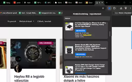 Kinabolveddmeg kuponKereső  from Chrome web store to be run with OffiDocs Chromium online