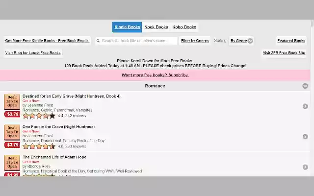 Kindle, Nook and Kobo Book Deals from Chrome web store to be run with OffiDocs Chromium online Kindle, Nook and Kobo Book Deals from Chrome web store to be run with OffiDocs Chromium online