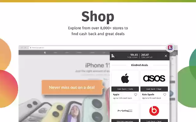 Kindred Cash Back  from Chrome web store to be run with OffiDocs Chromium online