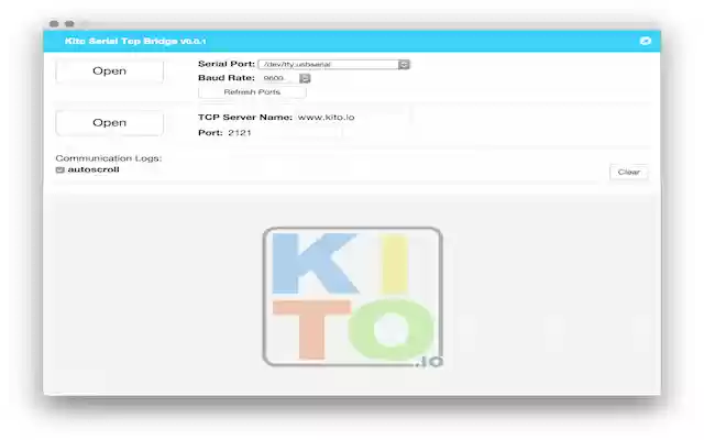 Kito Serial TCP Bridge  from Chrome web store to be run with OffiDocs Chromium online