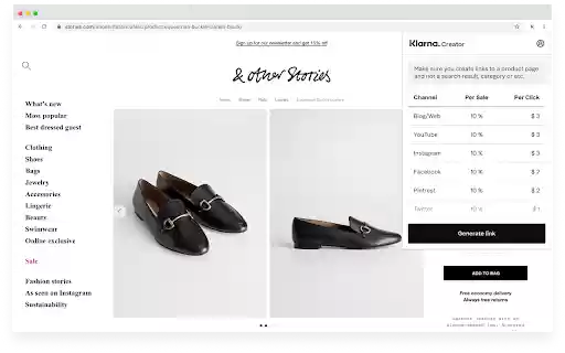 Klarna Creator Platform  from Chrome web store to be run with OffiDocs Chromium online