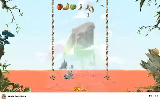 Koala Bros Bash Game Collect boomerangs and expand your arsenal!  from Chrome web store to be run with OffiDocs Chromium online