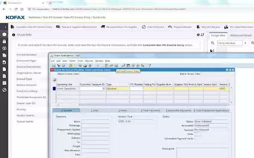 Kofax MarkView Tab Control for JWS  from Chrome web store to be run with OffiDocs Chromium online