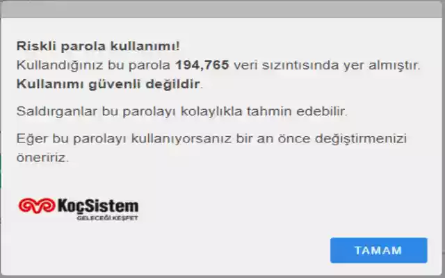 KoçSistem Gözcü Parola Modulü from Chrome web store to be run with OffiDocs Chromium online KoçSistem Gözcü Parola Modulü from Chrome web store to be run with OffiDocs Chromium online