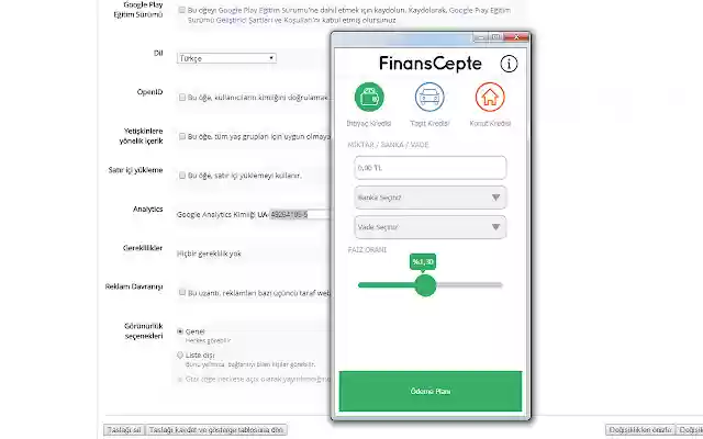 Kredi Bulma ve Taksit Hesaplama from Chrome web store to be run with OffiDocs Chromium online Kredi Bulma ve Taksit Hesaplama from Chrome web store to be run with OffiDocs Chromium online