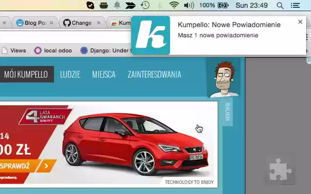 Kumpello Notifier from Chrome web store to be run with OffiDocs Chromium online Kumpello Notifier from Chrome web store to be run with OffiDocs Chromium online