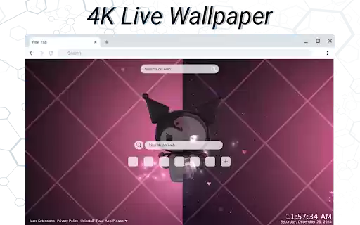 Kuromi Skeleton Live Wallpaper  from Chrome web store to be run with OffiDocs Chromium online