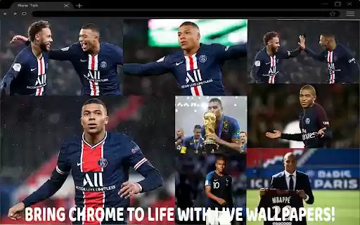 Kylian Mbappé Live Wallpaper  from Chrome web store to be run with OffiDocs Chromium online