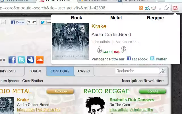 La Grosse Radio Votez! from Chrome web store to be run with OffiDocs Chromium online La Grosse Radio Votez! from Chrome web store to be run with OffiDocs Chromium online