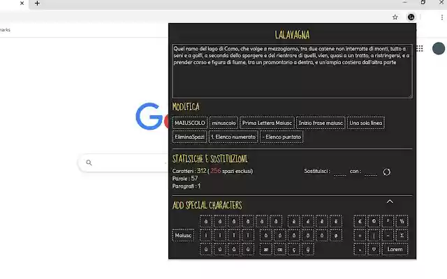 LaLavagna from Chrome web store to be run with OffiDocs Chromium online LaLavagna from Chrome web store to be run with OffiDocs Chromium online