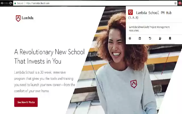 Lambda School PM Hub  from Chrome web store to be run with OffiDocs Chromium online