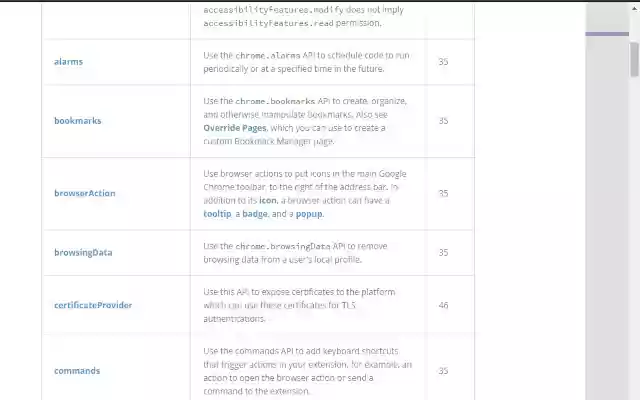 Landmark to scroll  from Chrome web store to be run with OffiDocs Chromium online