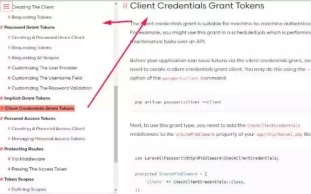 Laravel Docs Pinned Anchor Menu from Chrome web store to be run with OffiDocs Chromium online Laravel Docs Pinned Anchor Menu from Chrome web store to be run with OffiDocs Chromium online