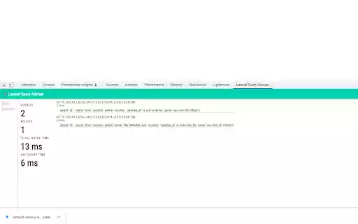 Laravel Query Adviser from Chrome web store to be run with OffiDocs Chromium online Laravel Query Adviser from Chrome web store to be run with OffiDocs Chromium online