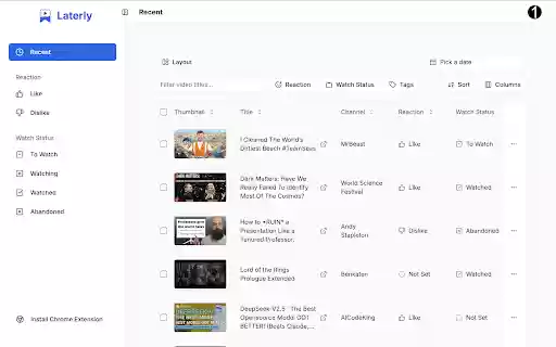 LATERLY for YouTube: Like Trello but for YouTube  from Chrome web store to be run with OffiDocs Chromium online