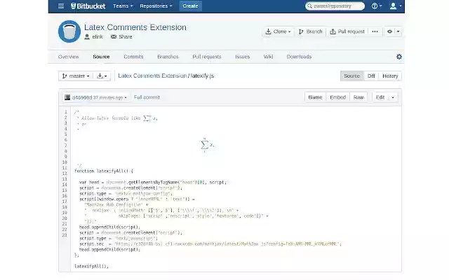 Latex Comments  from Chrome web store to be run with OffiDocs Chromium online