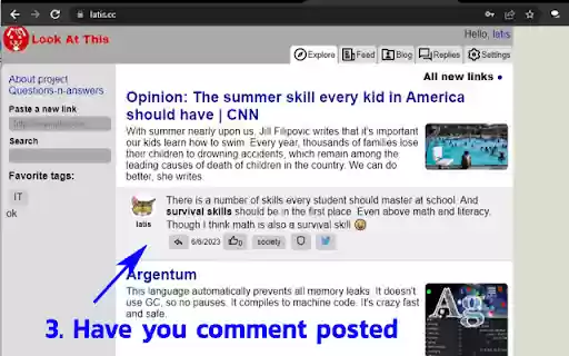 Latis.cc social link sharing  from Chrome web store to be run with OffiDocs Chromium online