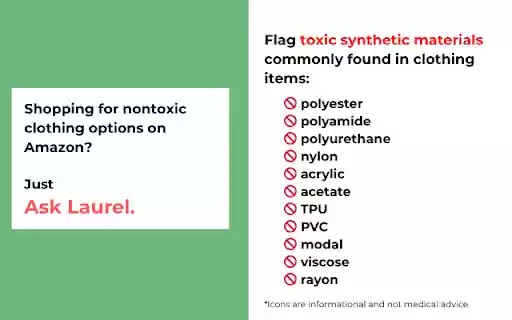 Laurel Filter Out Synthetic Clothing Materials on Amazon  from Chrome web store to be run with OffiDocs Chromium online