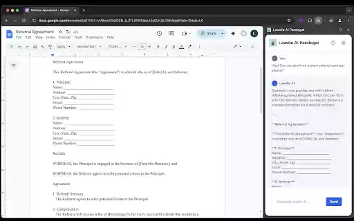 Lawdie AI Paralegal  from Chrome web store to be run with OffiDocs Chromium online