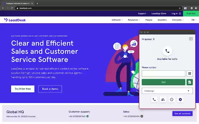 LeadDesk Talk from Chrome web store to be run with OffiDocs Chromium online LeadDesk Talk from Chrome web store to be run with OffiDocs Chromium online