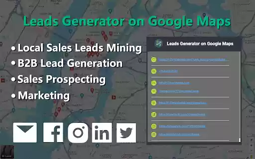 Leads Generator on Google Maps  Email Scraper  from Chrome web store to be run with OffiDocs Chromium online