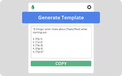 Leaf Twitter Content Template Generator  from Chrome web store to be run with OffiDocs Chromium online
