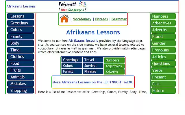 Learn Afrikaans  from Chrome web store to be run with OffiDocs Chromium online